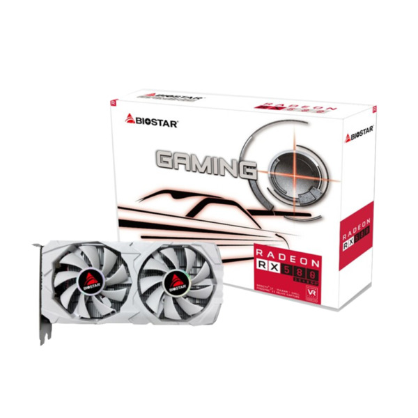 Biostar Radeon RX 580 White 8GB Graphics Card