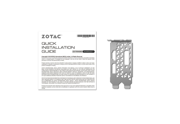 Zotac GeForce GTX 1050 Ti 2GB - grafikkort