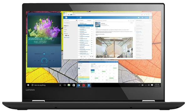 Lenovo 14&quot; YOGA, 128GB SSD, Win 10 - b&auml;rbar dator, svart