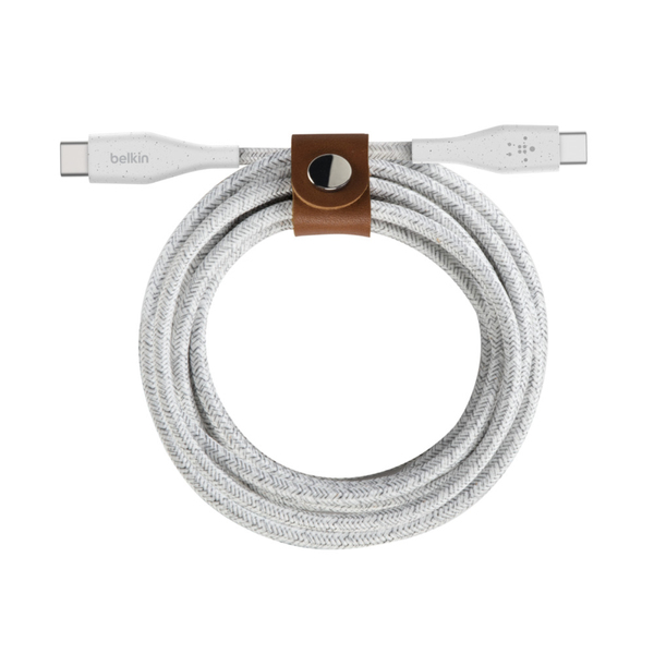 Belkin DuraTek Plus USB-C - USB-C - kabel, 1,2 m, Vit