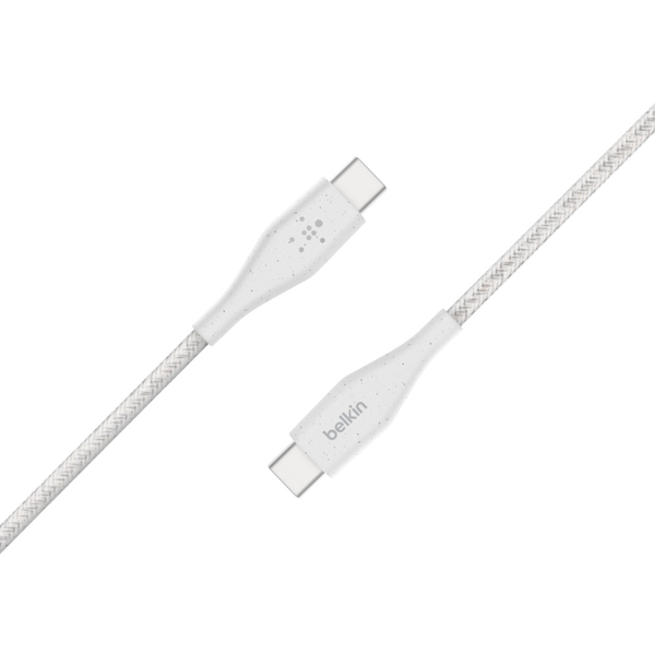 Belkin DuraTek Plus USB-C - USB-C - kabel, 1,2 m, Vit