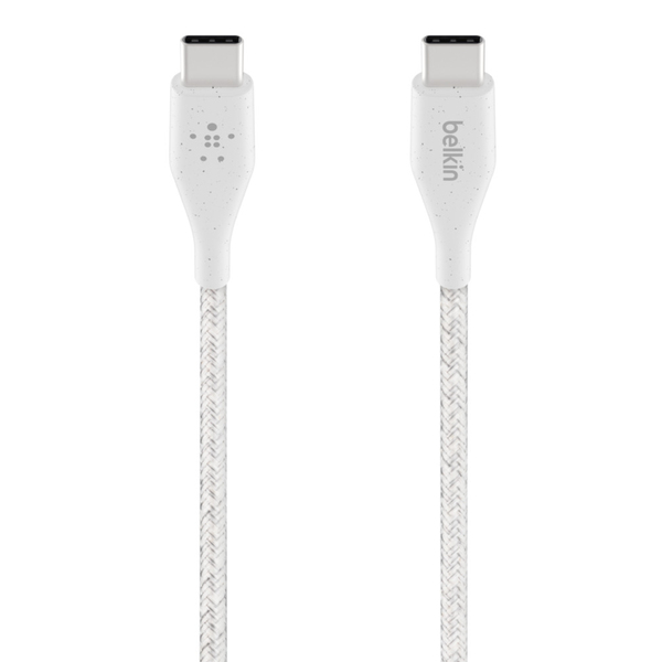 Belkin DuraTek Plus USB-C - USB-C - kabel, 1,2 m, Vit