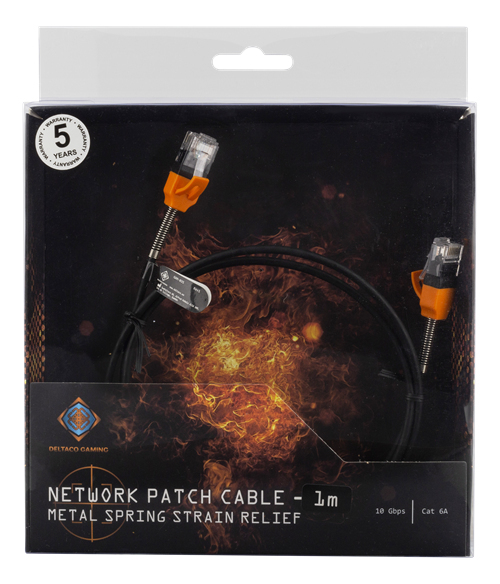 Deltaco Gaming Cat6a U/UTP - network cable, 1 m, Black