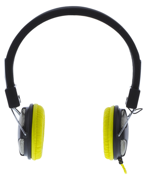 Streetz kaiutin iPhonelle, mikrofoni, noisecancelling, 1,5m,musta/kelt