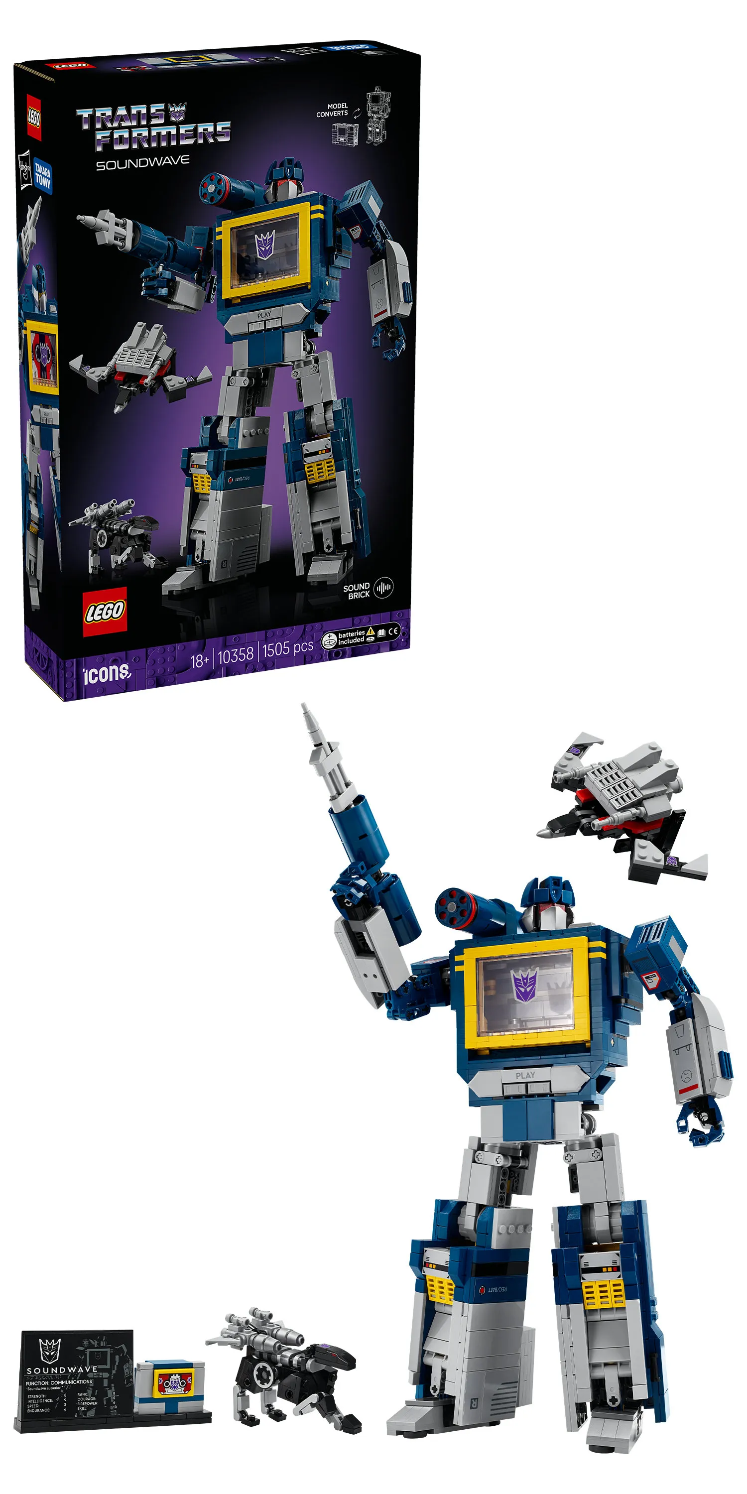 LEGO Icons Transformers: Soundwave 10358
