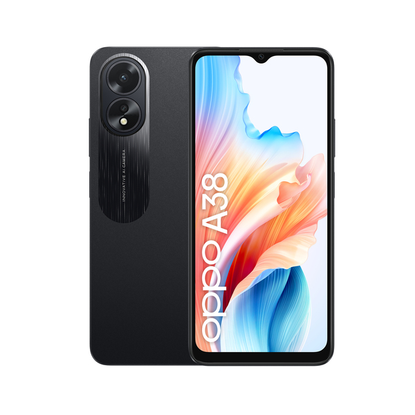 Oppo A38 128/4 Gt -Android-puhelin, Musta