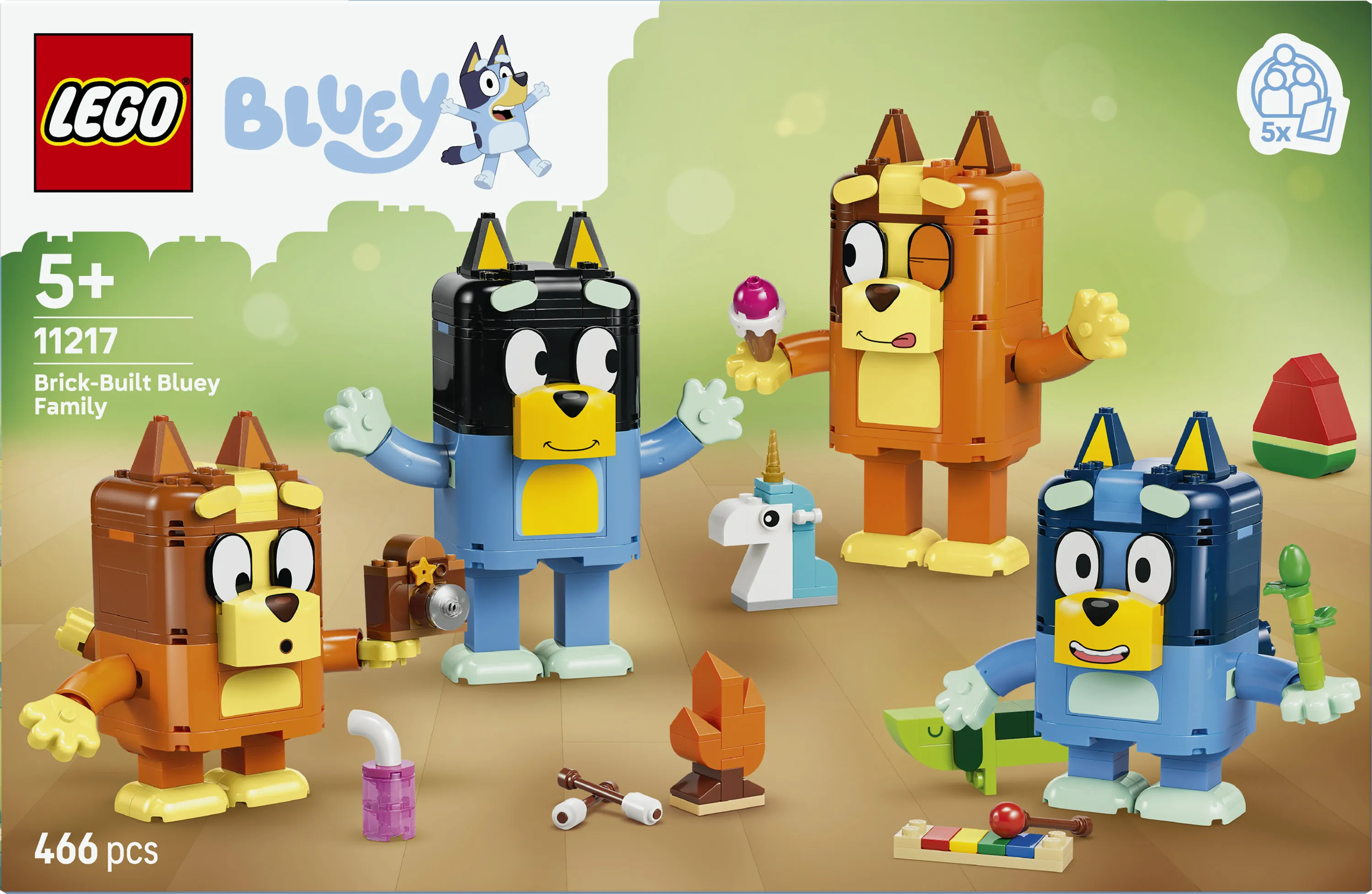 LEGO Bluey Brick-Built Heeler Family 11217