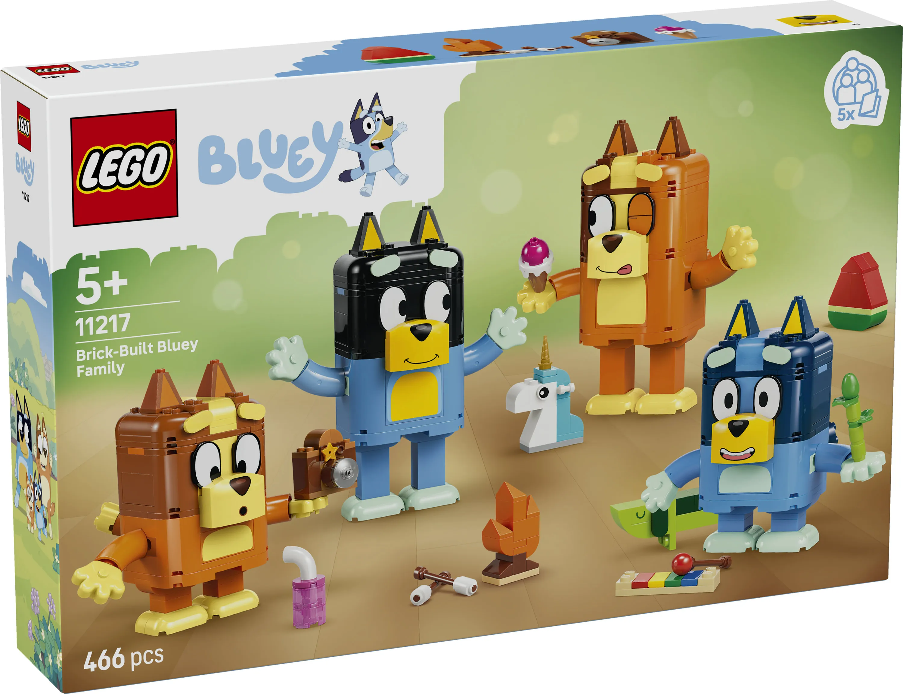 LEGO Bluey Brick-Built Heeler Family 11217