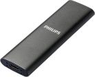 Philips Ultra Speed 500GB External SSD with USB-C, Portable, Gray