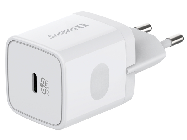 Sandberg USB-C AC, PD 20W - charger, white