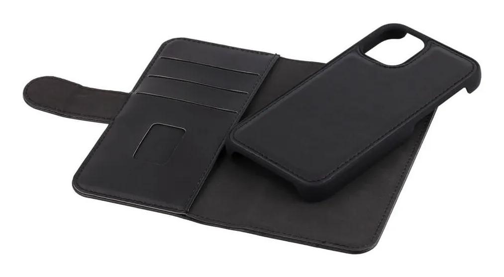 GEAR Wallet, iPhone 12 mini - 2-in-1 Wallet Case, Black
