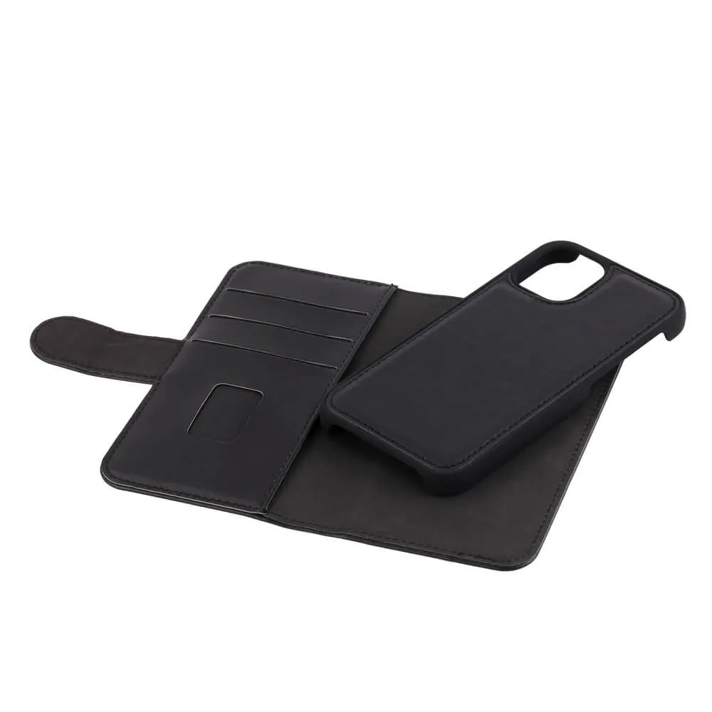 GEAR Wallet, iPhone 12 mini - 2-in-1 Wallet Case, Black