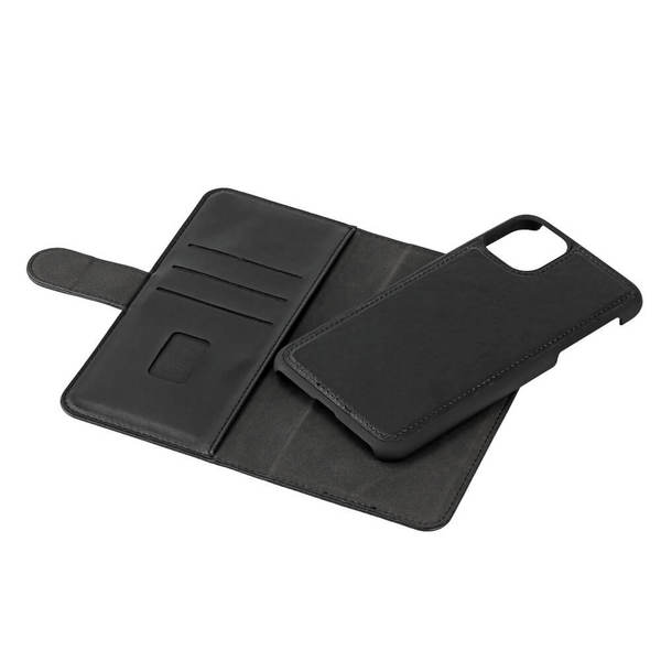 GEAR Wallet, iPhone 11 Pro Max - 2-in-1 lompakkokotelo, Musta