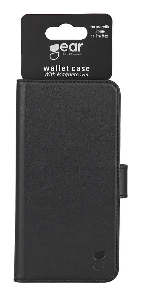 GEAR Wallet, iPhone 11 Pro Max - 2-in-1 pl&aring;nboksfodra, Svart