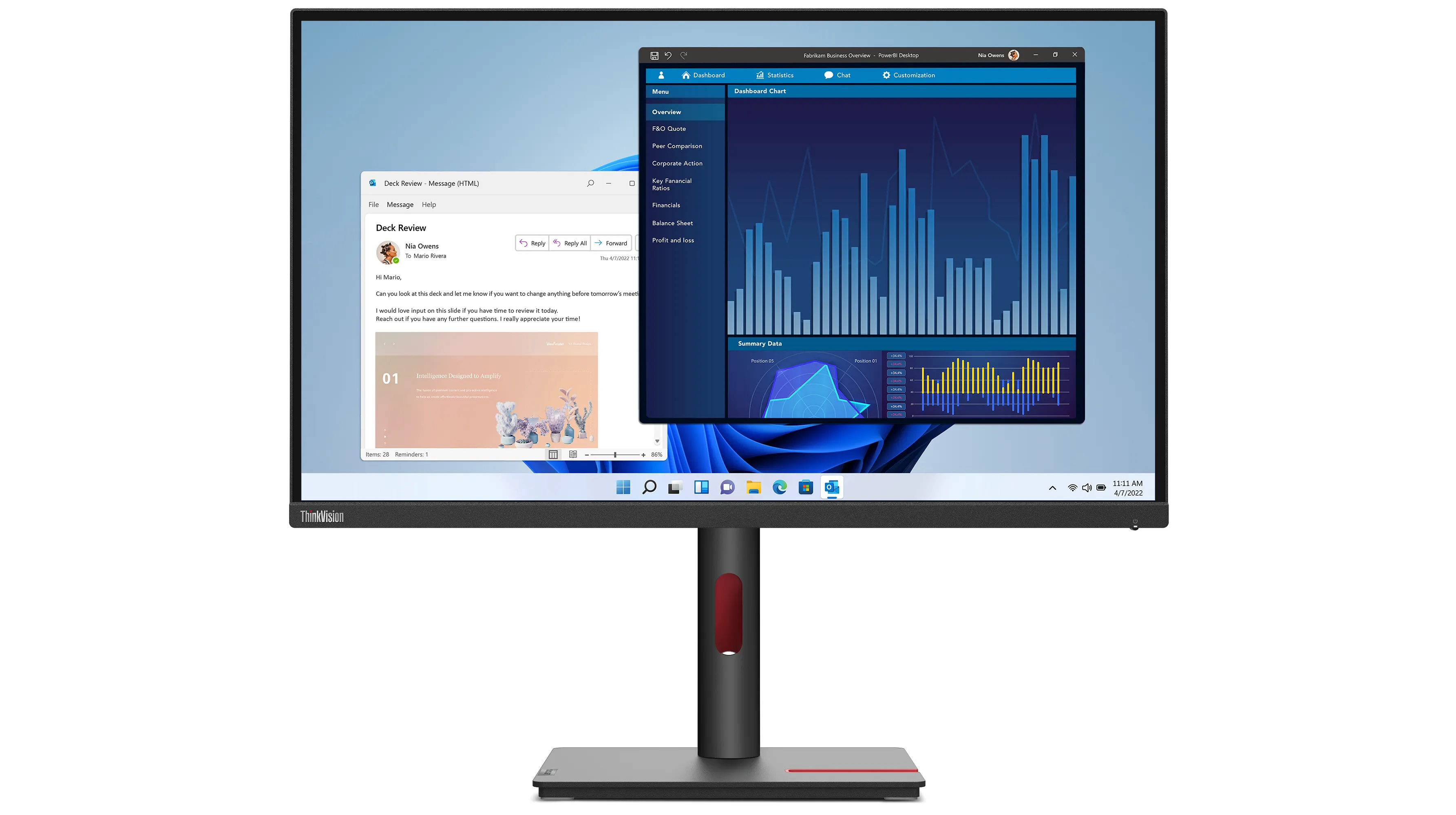 Lenovo 27" ThinkVision T27p-30 4K UHD, USB-C, IPS -näyttö