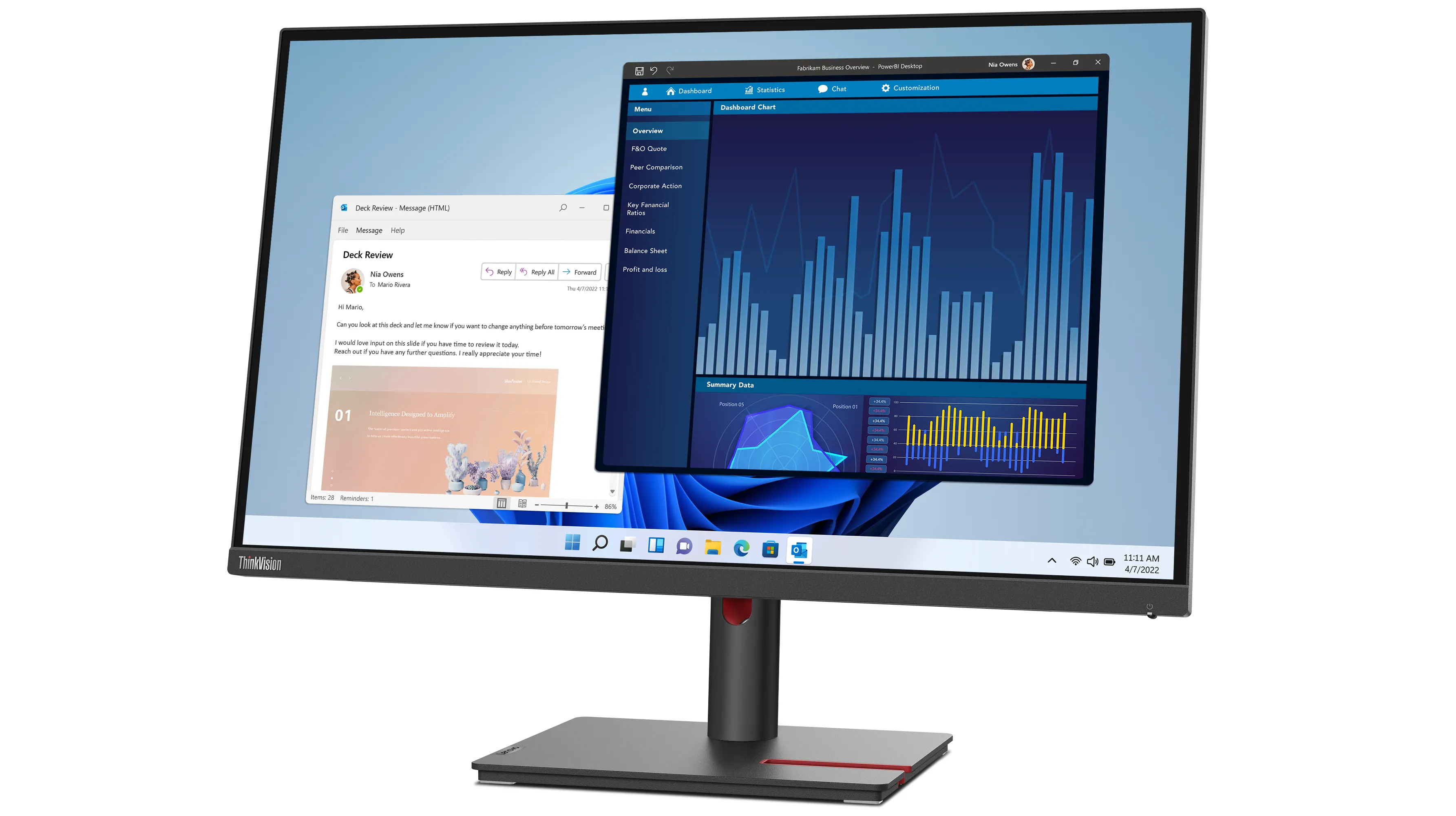 Lenovo 27" ThinkVision T27p-30 4K UHD, USB-C, IPS -näyttö