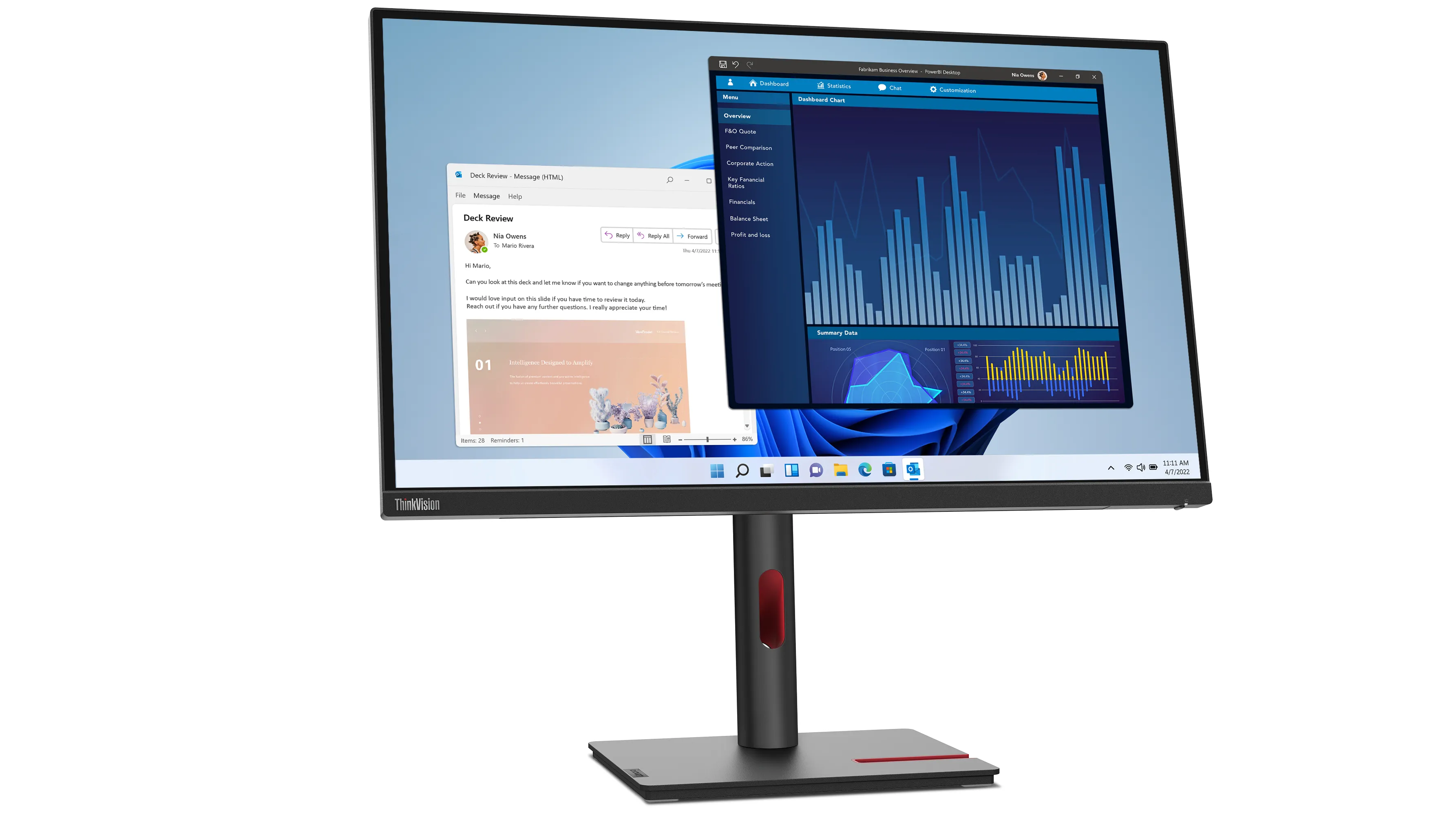 Lenovo 27&quot; ThinkVision T27p-30 4K UHD, USB-C, IPS - sk&auml;rm