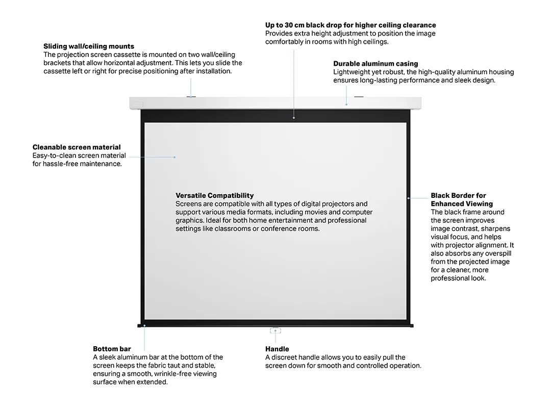 M 4:3 Manual Selflock Screen Deluxe 100&quot;