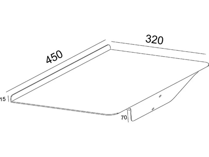 Multibrackets M A3 Broschure Shelf Floorstand - Asennuskomponentti (hylly) - hopea - lattiajalustaan asennettava