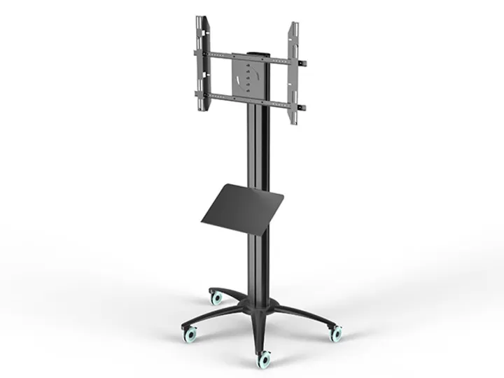 Multibrackets M A3 Broschure Shelf Floorstand - Asennuskomponentti (hylly) - musta - lattiajalustaan asennettava