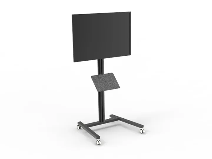 Multibrackets M A3 Broschure Shelf Floorstand - Asennuskomponentti (hylly) - musta - lattiajalustaan asennettava