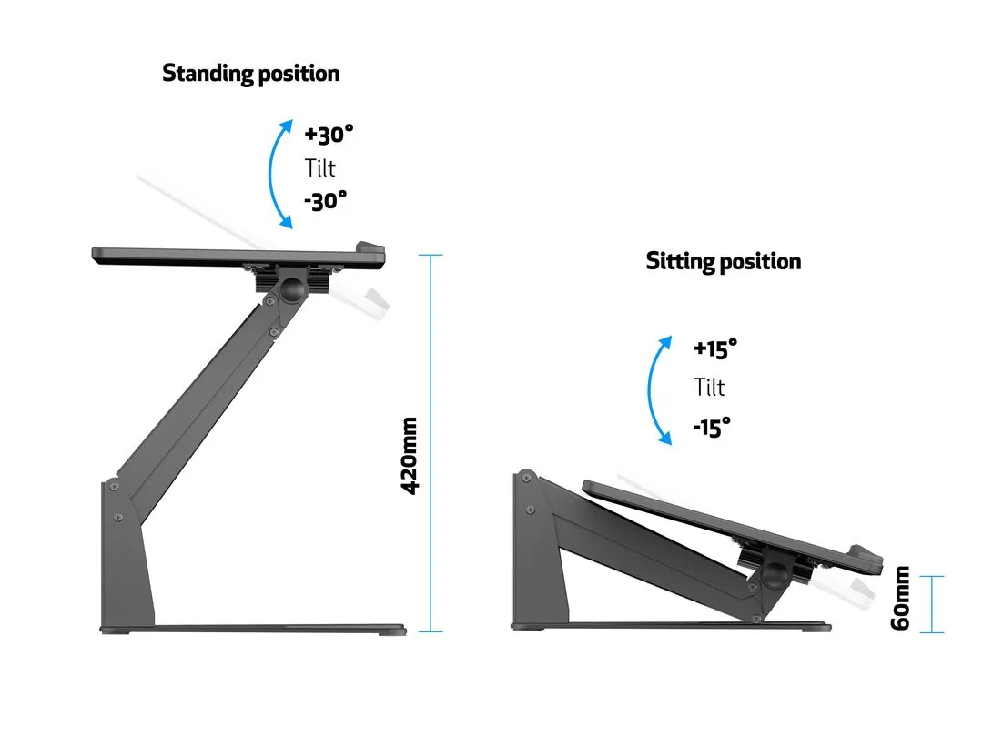 M LAPTOP WORKTSTATION BLACK