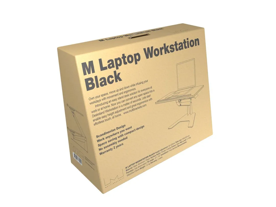 M LAPTOP WORKTSTATION BLACK