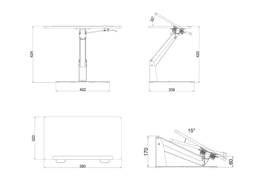 M LAPTOP WORKTSTATION BLACK