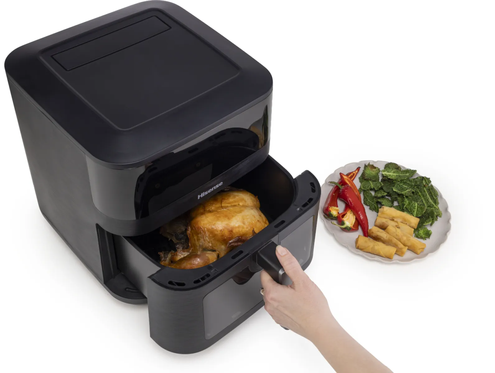 Hisense HAF2100DCD, 7,7 l, 2100 W, airfryer, svart
