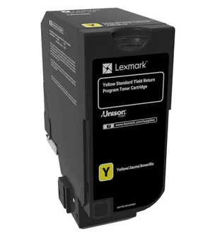Lexmark 74C2SY0 Hög kapacitet lasertoner, gul