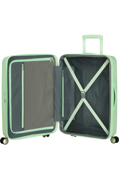 American Tourister Soundbox 67 cm Medium Expandable Hardside resv&auml;ska, pastellgr&ouml;n