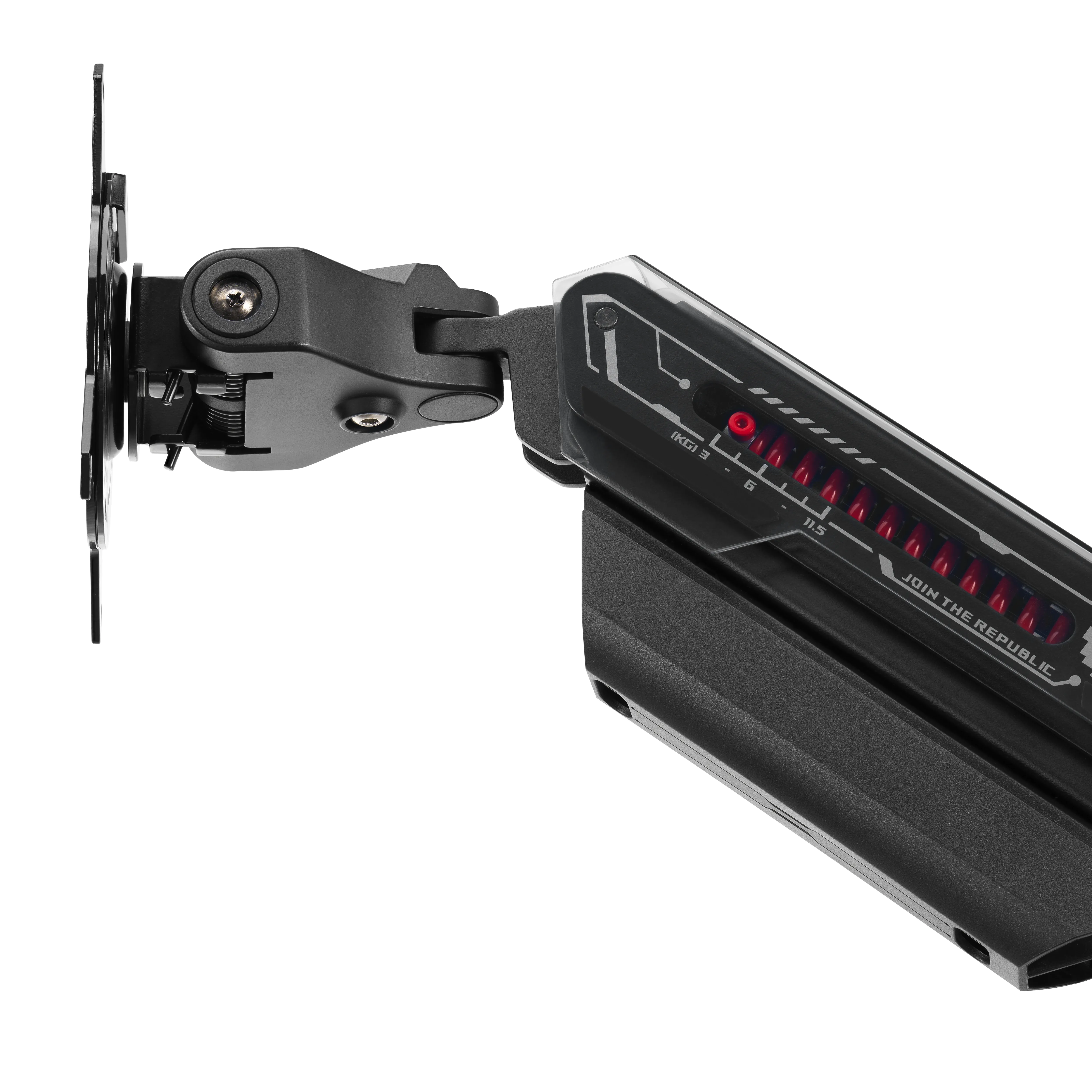 ASUS ROG Ergo AAS01R Monitor Arm, for 1 monitor, up to 49", with gas spring, 13.5kg, VESA 100x100, Black
