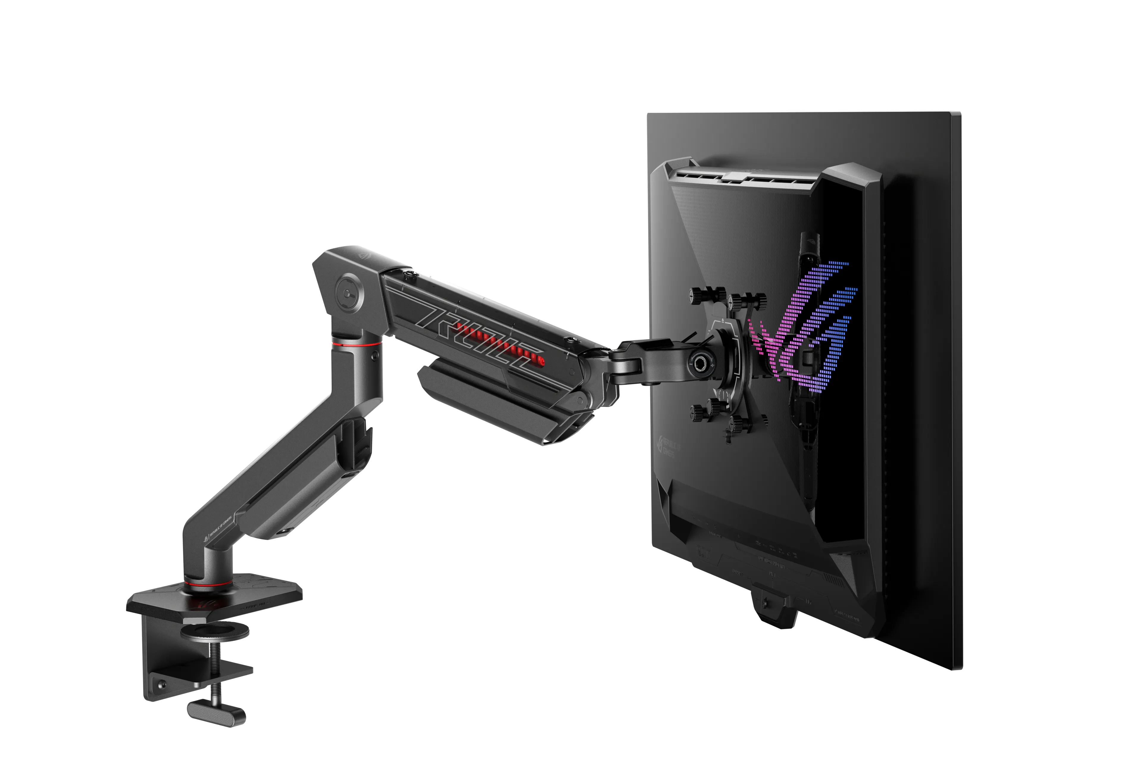 ASUS ROG Ergo AAS01R Monitor Arm, for 1 monitor, up to 49", with gas spring, 13.5kg, VESA 100x100, Black