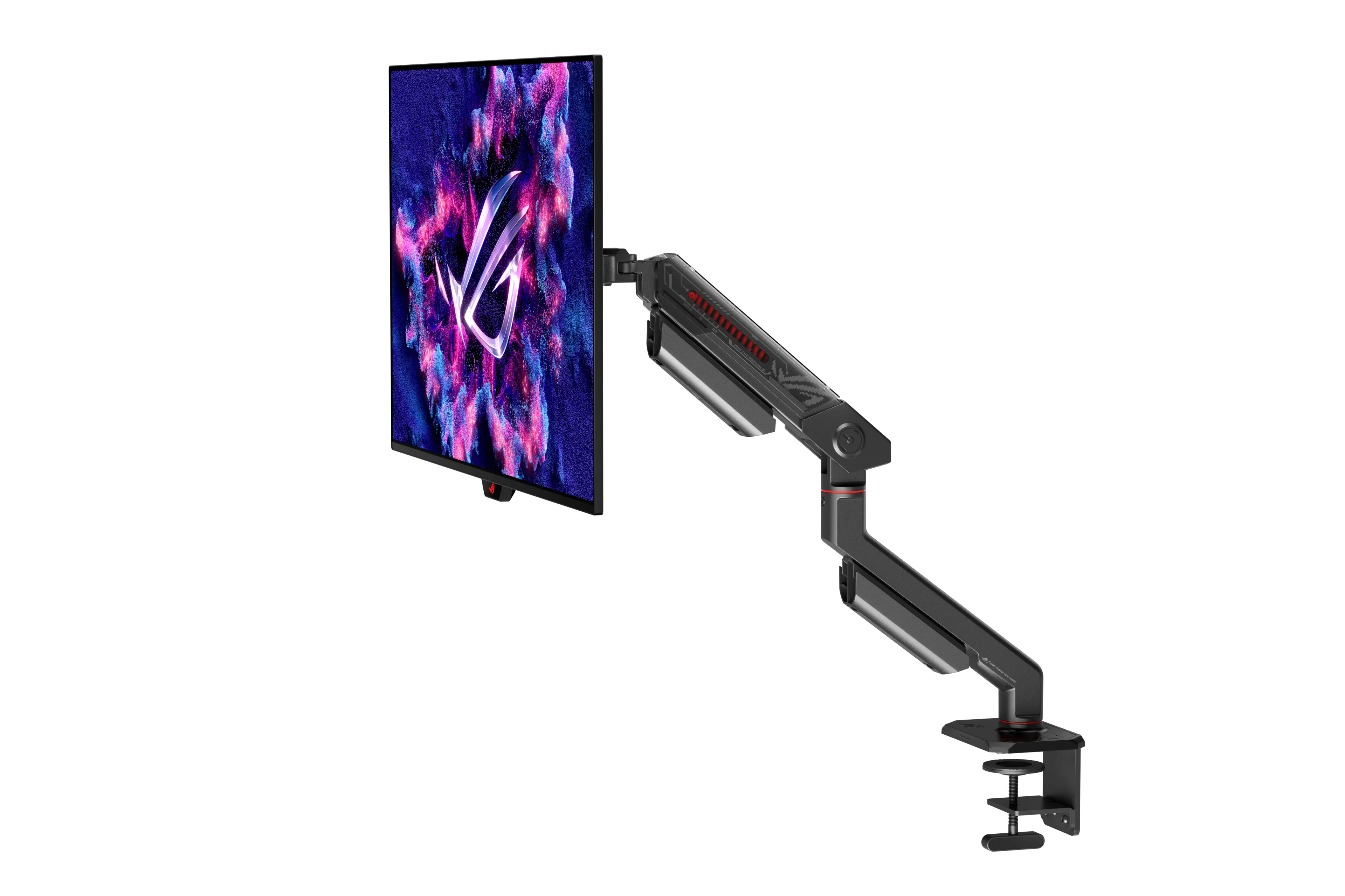 ASUS ROG Ergo AAS01R Monitor Arm, for 1 monitor, up to 49", with gas spring, 13.5kg, VESA 100x100, Black