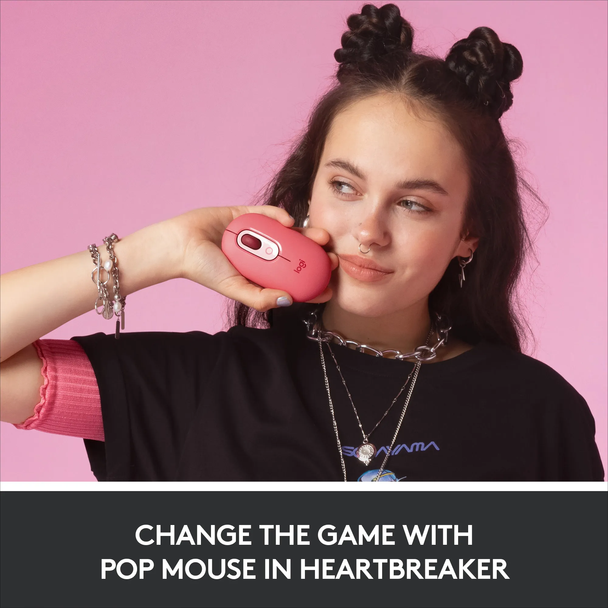 Logitech POP - wireless mouse, Heartbreaker Rose