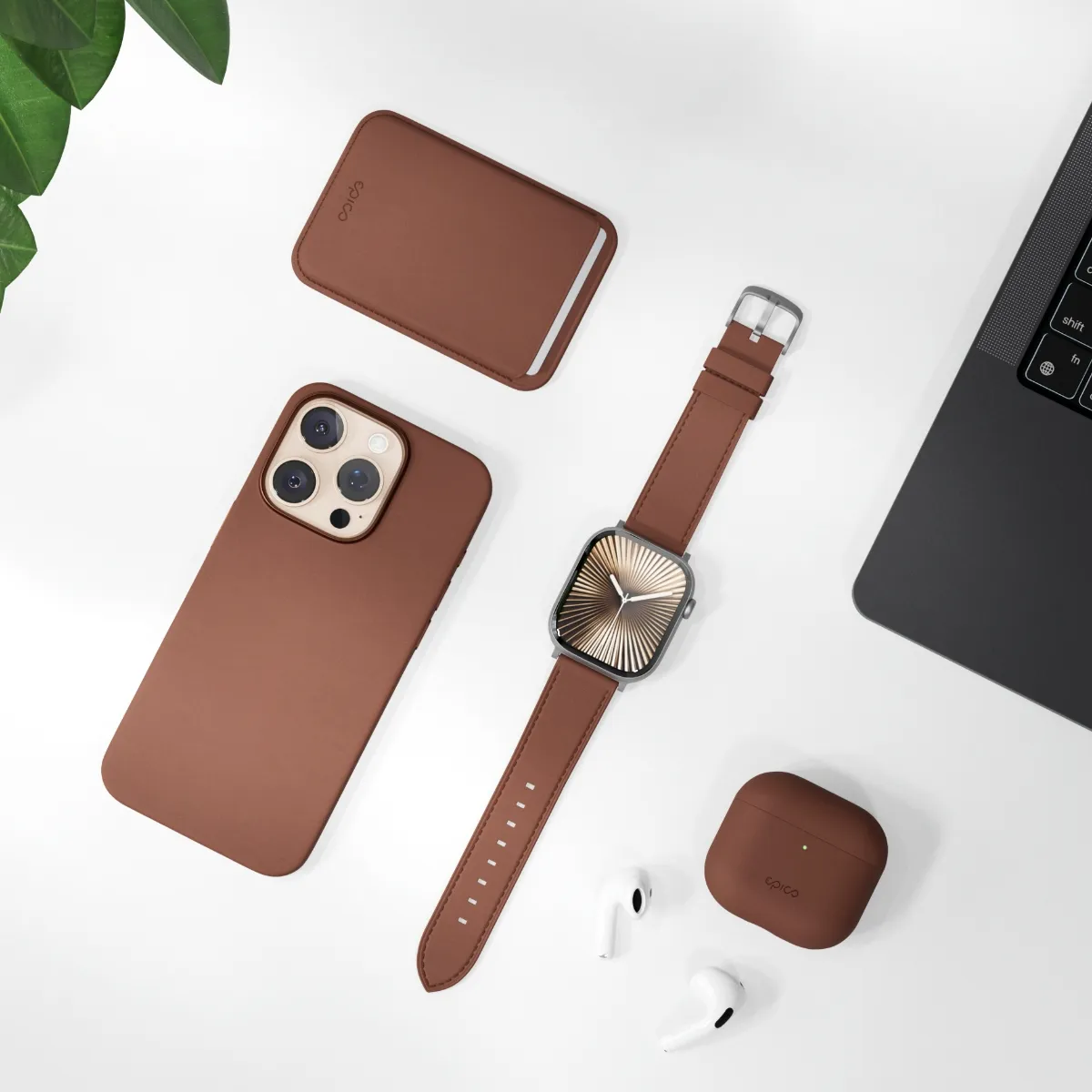 Epico Leather Case | AirPods Pro 3 | Brown | Impact  &  Scratch Protection