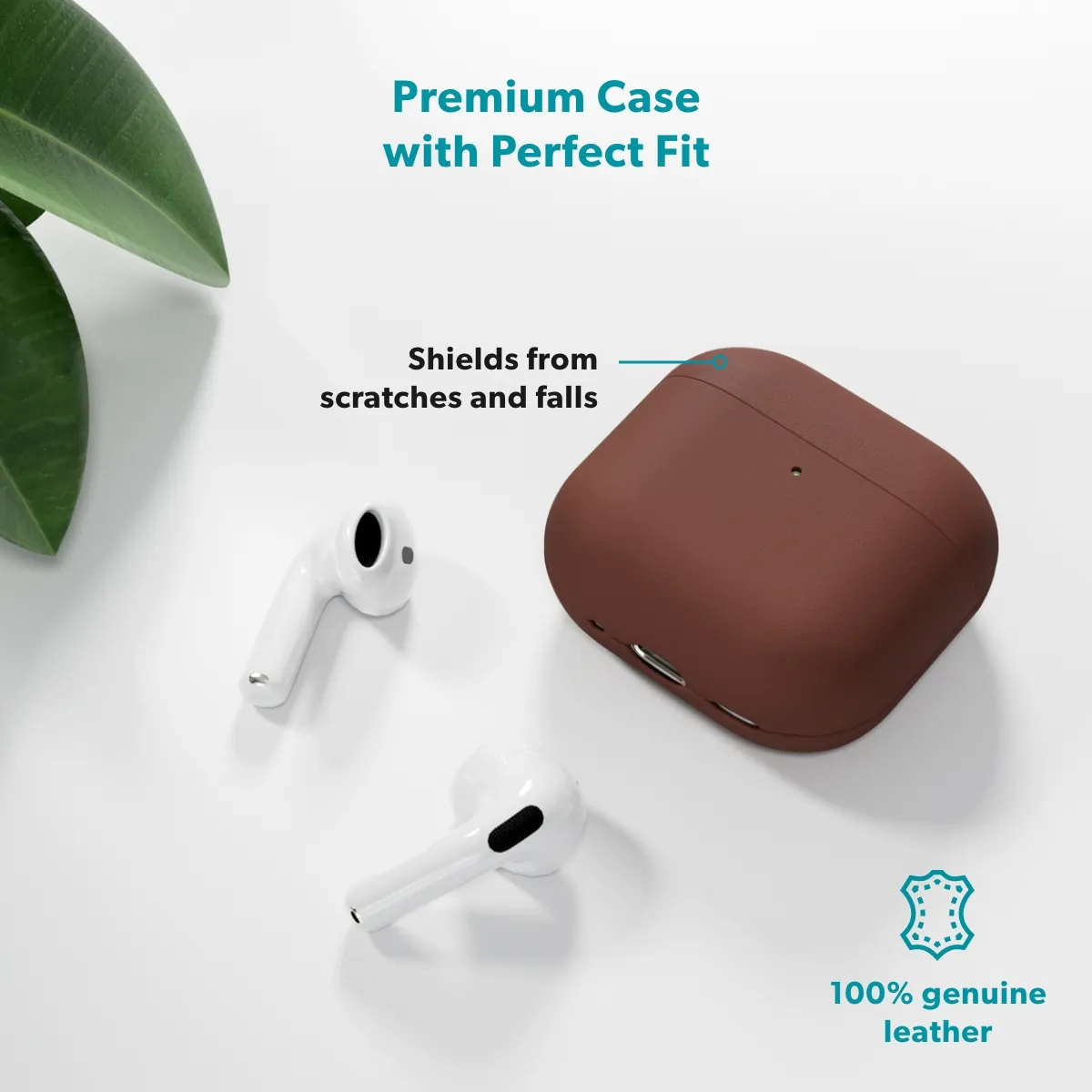 Epico Leather Case | AirPods Pro 3 | Brown | Impact  &  Scratch Protection