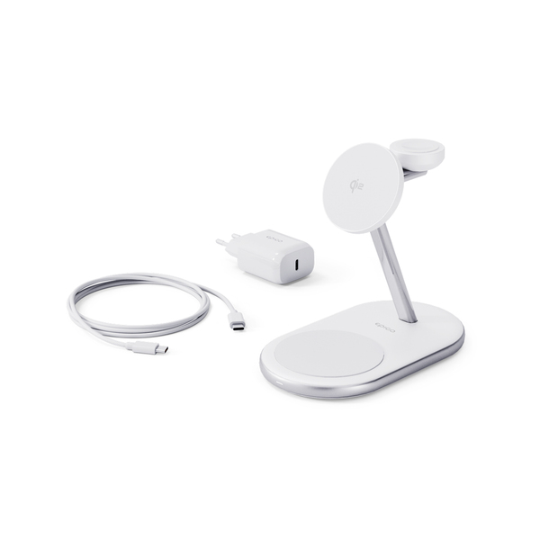 Epico UltraBase Qi2 3in1 Mag+ Wireless Charging Stand EX60 - white