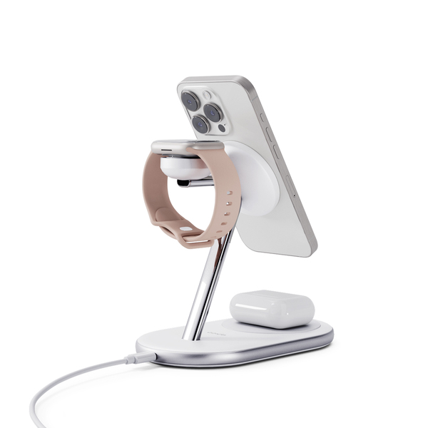 Epico UltraBase Qi2 3in1 Mag+ Wireless Charging Stand EX60 - white
