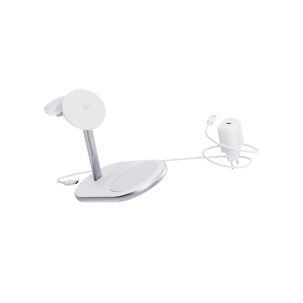 Epico UltraBase Qi2 3in1 Mag+ Wireless Charging Stand EX60 - white