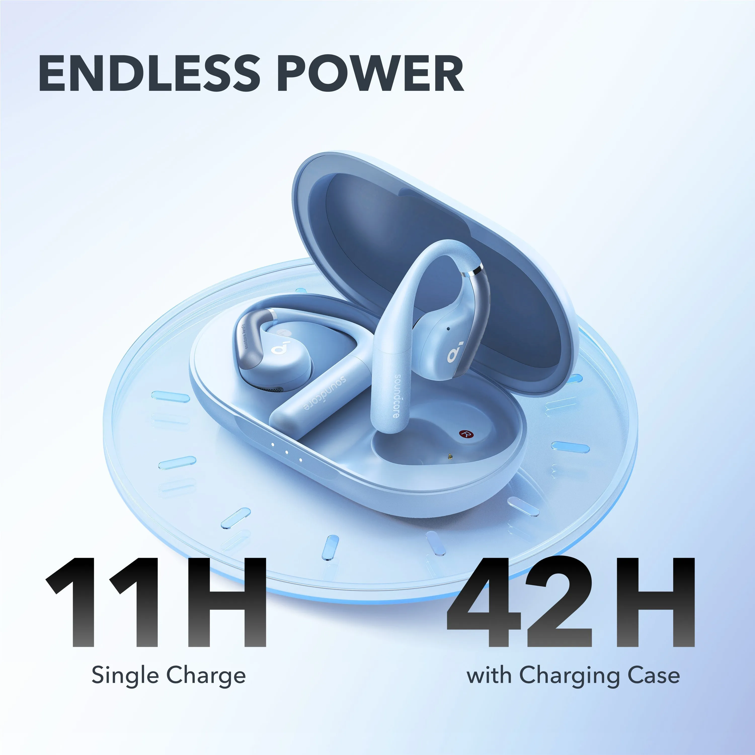 Anker Soundcore AeroFit 2 Wireless Earbuds, Blue