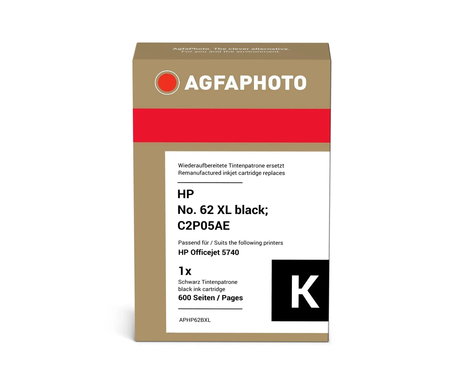 AgfaPhoto APHP62BXL XL-mustekasetti, musta