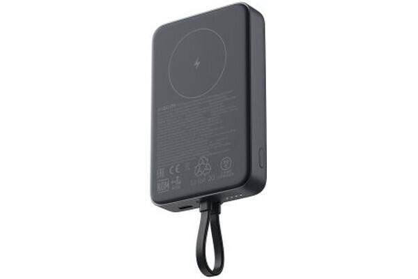 Xiaomi 33W magnetisk powerbank 10000 mAh gr&aring; (integrerad kabel)