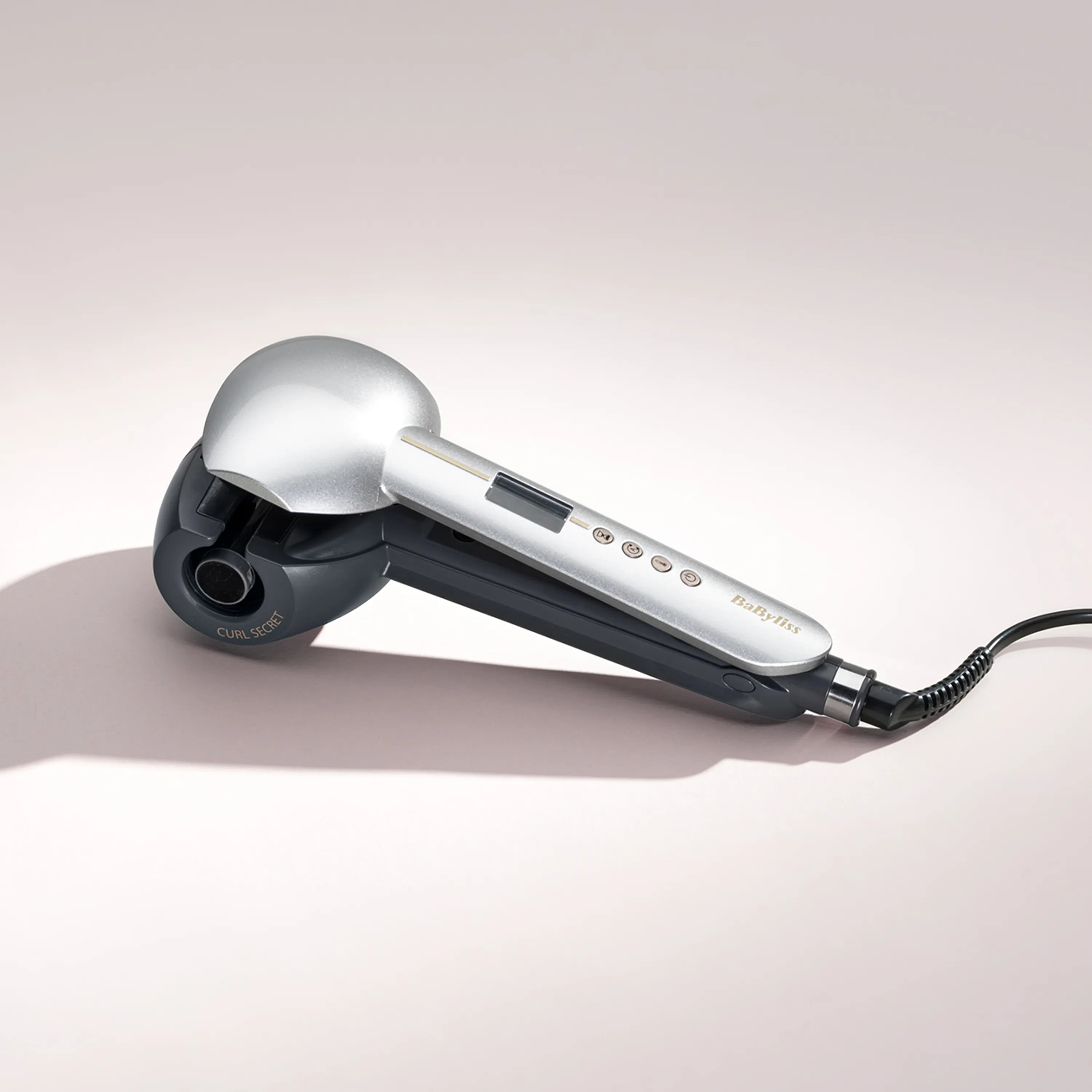 Babyliss Curl Secret Optimum -Automaattinen kiharrusrauta, Musta, Hopea