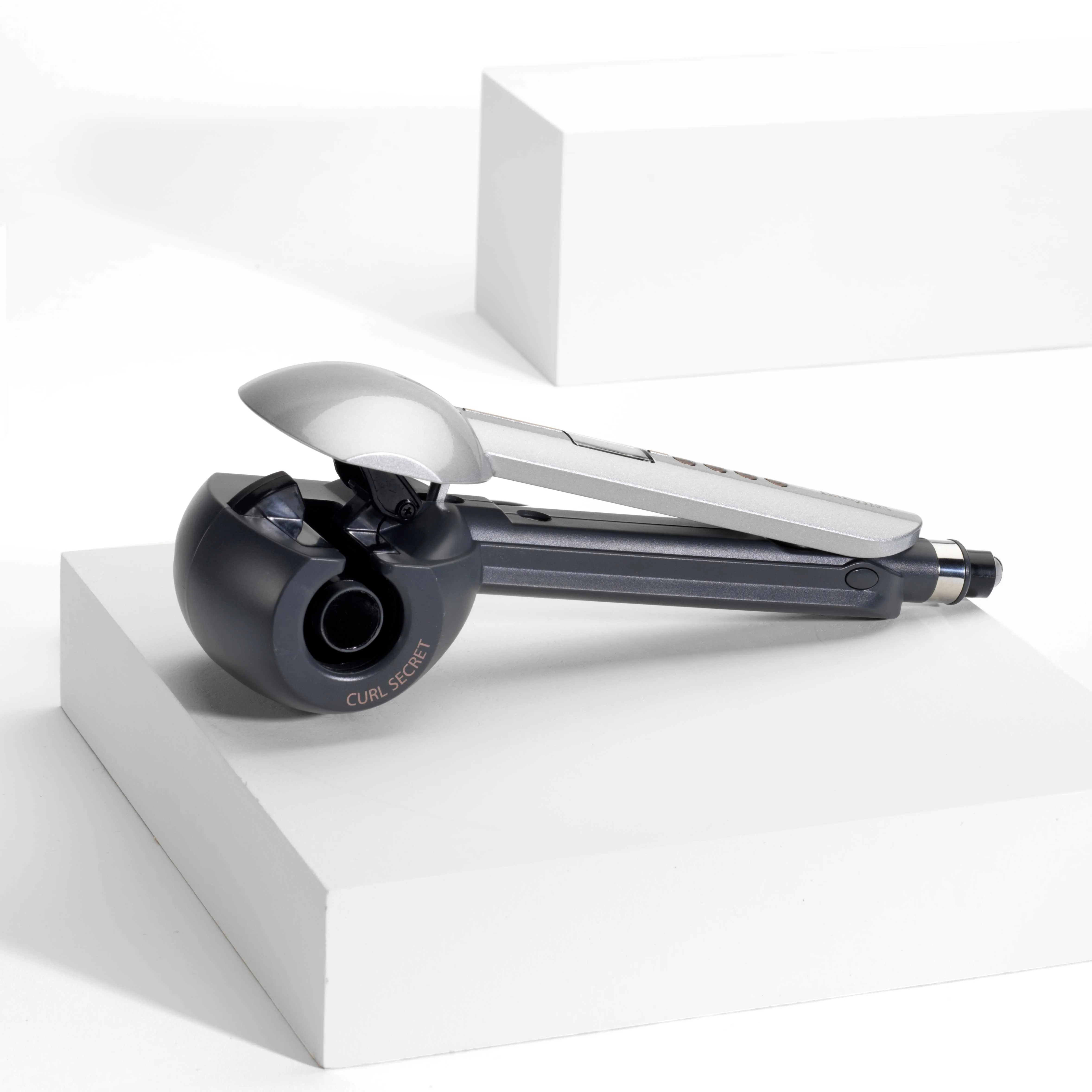 Babyliss Curl Secret Optimum -Automaattinen kiharrusrauta, Musta, Hopea