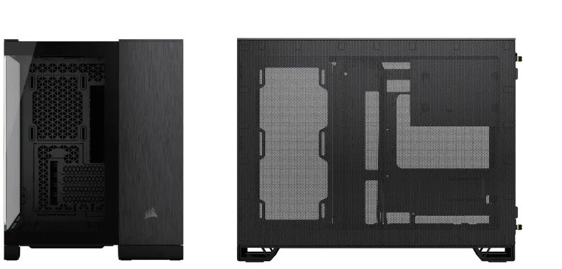 Corsair 2500X Dual Chamber - mATX case, black obsidian aluminum