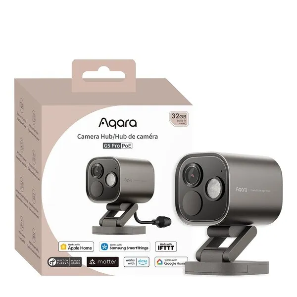 Aqara Camera Hub G5 Pro, PoE - Shadow Gray Matter | Thread | Zigbee