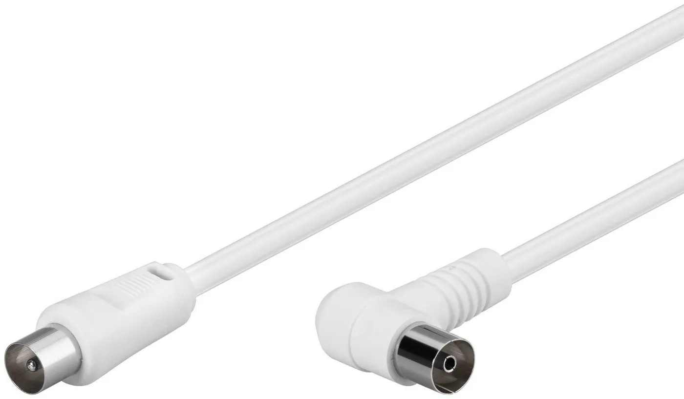 Coax Cable 1.5m White Angled