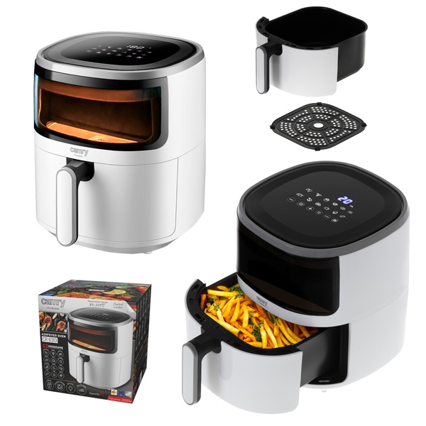 Camry CR 6313, 5L, 2000W, air fryer, Silver