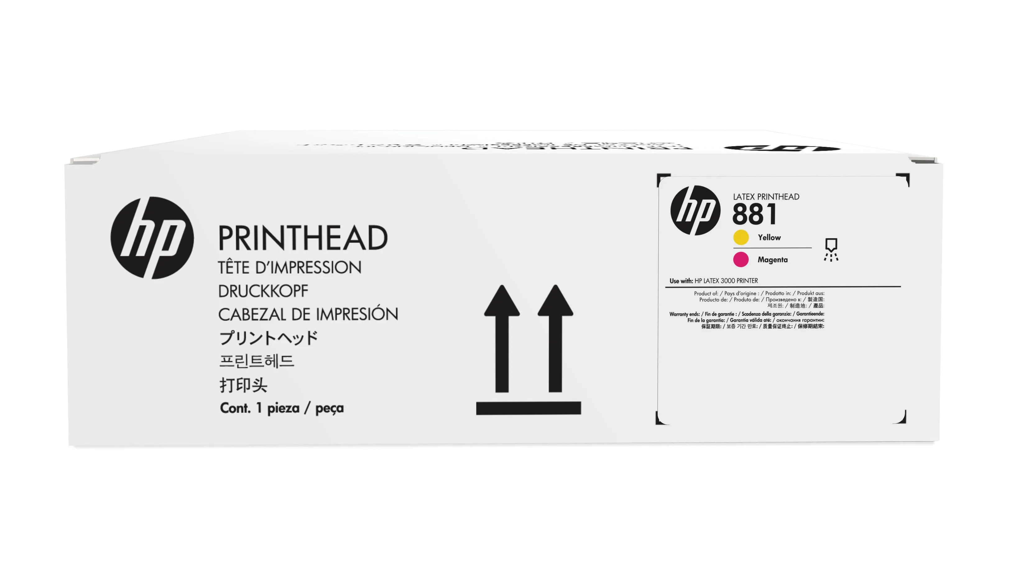 HP 881 -tulostuspää, keltainen/magenta